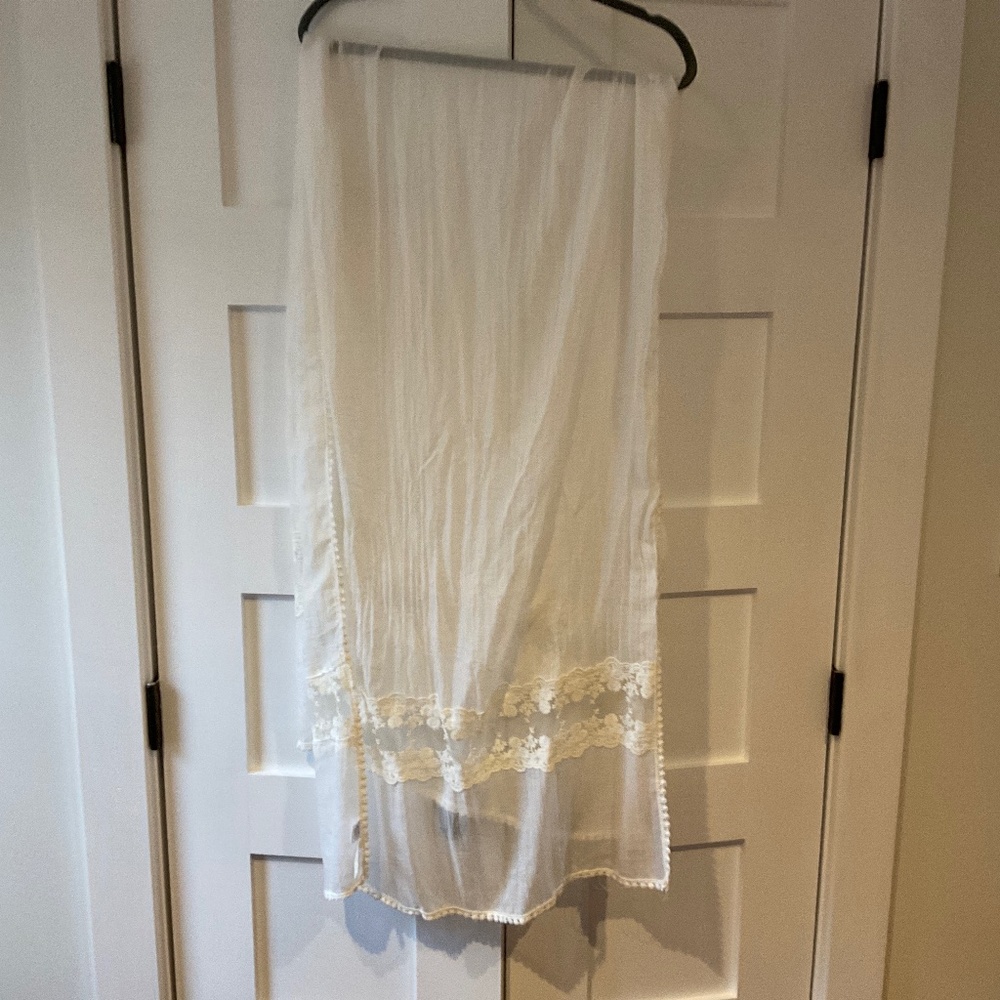 Lightweight off white scarf